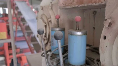 Rounded Industrial Mechanical Handles Stock-Footage 232410294