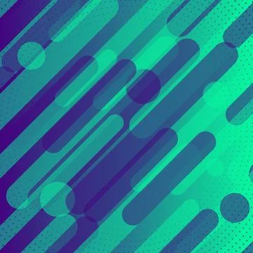 Rounded lines and halftone background. Gradient Purple and blue color. イラスト素材