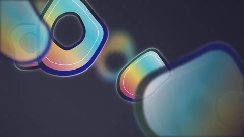 Rounded liquid droplets glide gently across a glowing digital canvas Stock Footage 342216599