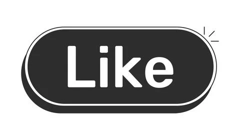 Like rounded modern black UI element Stock Illustration