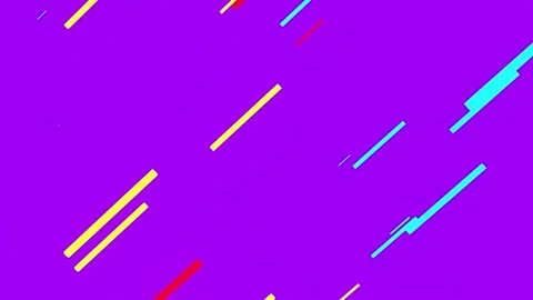 Rounded Neon Multicolored lines Background Looped Animation Stock Footage 138528344