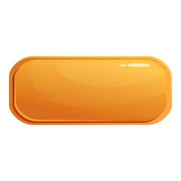 Rounded orange button inviting user interaction in casual game Stock Illustration