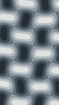 Rounded organic forms in gray, charcoal, slate, and off-white create a stru.. Stock Illustration
