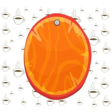 Rounded oval plank sign fixed and pinned on surface. Elliptical wood panel Illustrazione stock