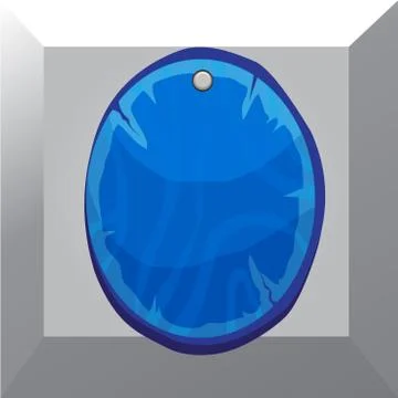 Rounded oval plank sign fixed and pinned on surface. Elliptical wood panel Illustrazione stock