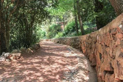 Rounded park path. Foto stock