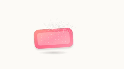 Rounded Pet Grooming Brush Icon with Floating Fur Wisps and Soft Warm Gradien Stock-Footage 346130880