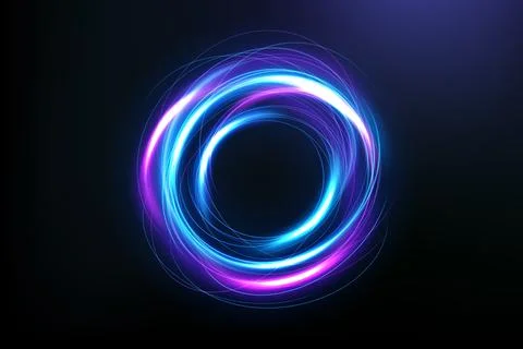 Rounded Purple Blue Light Rotating, Suitable For Product Advertising, Produ.. Stock Illustration