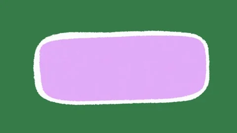 Rounded Purple Text Box 2D Animation on Green Screen | Soft Pastel Banner  Stockbeeldmateriaal 333521384