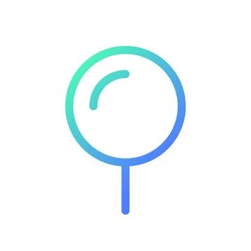 Rounded push pin pixel perfect gradient linear ui icon Stock Illustration