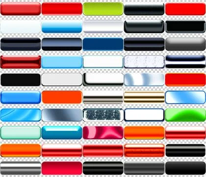 Rounded rectangle button pack Stock Illustration