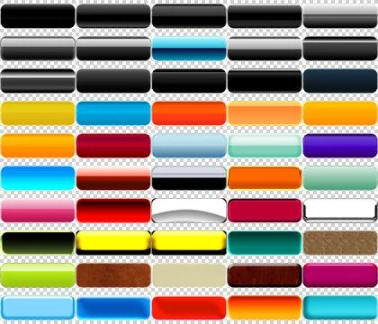 Rounded rectangle button pack Illustrazione stock