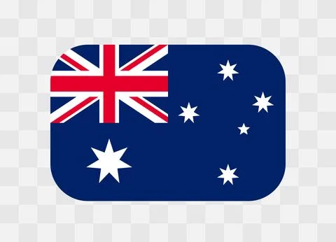 Rounded rectangle flag of Australia 스톡 일러스트