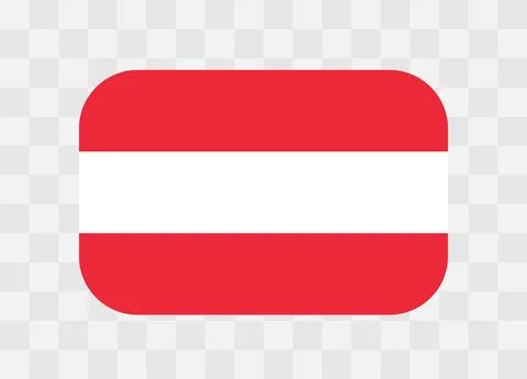 Rounded rectangle flag of Austria Stock Illustration