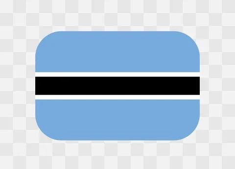 Rounded rectangle flag of Botswana イラスト素材