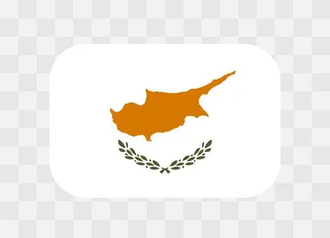 Rounded rectangle flag of Cyprus Stock Illustration