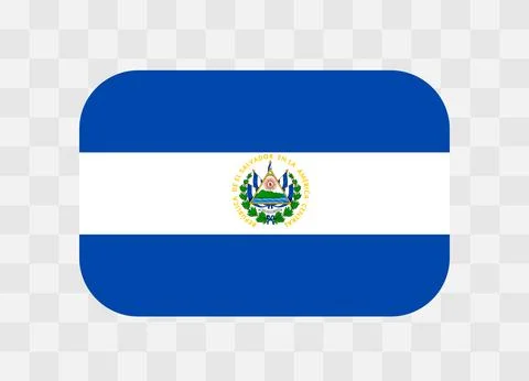 Rounded rectangle flag of El Salvador Stock Illustration