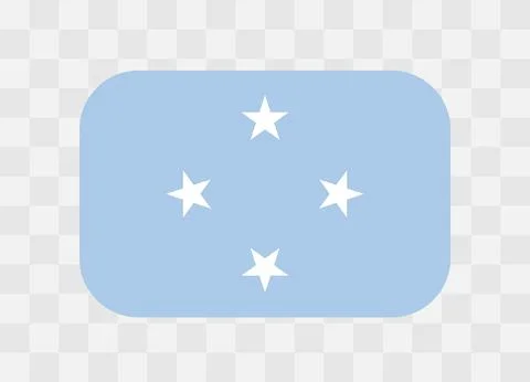 Rounded rectangle flag of Federated States of Micronesia イラスト素材