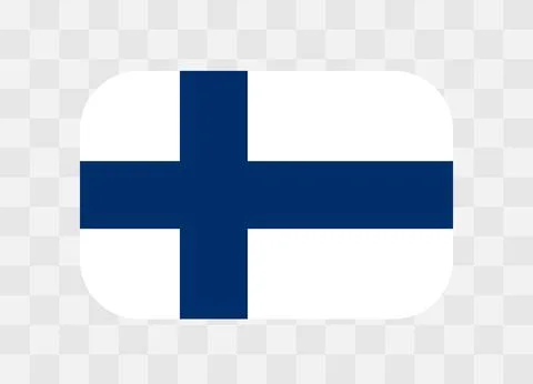 Rounded rectangle flag of Finland 스톡 일러스트