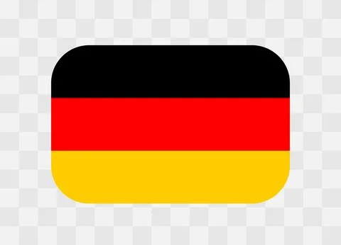 Rounded rectangle flag of Germany Stock Illustration