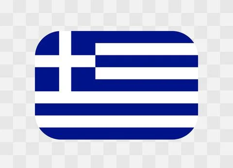 Rounded rectangle flag of Greece イラスト素材
