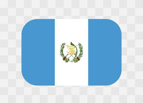 Rounded rectangle flag of Guatemala イラスト素材