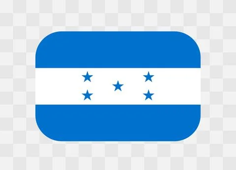 Rounded rectangle flag of Honduras Stock Illustration