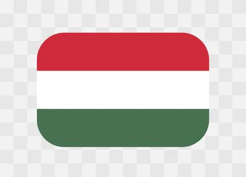 Rounded rectangle flag of Hungary イラスト素材