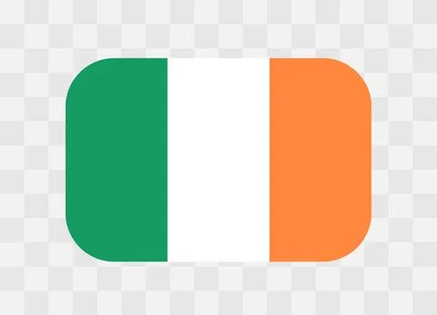 Rounded rectangle flag of Ireland イラスト素材