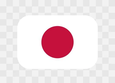 Rounded rectangle flag of Japan イラスト素材