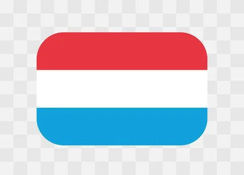 Rounded rectangle flag of Luxembourg Stock Illustration