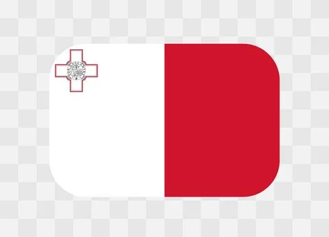Rounded rectangle flag of Malta 스톡 일러스트