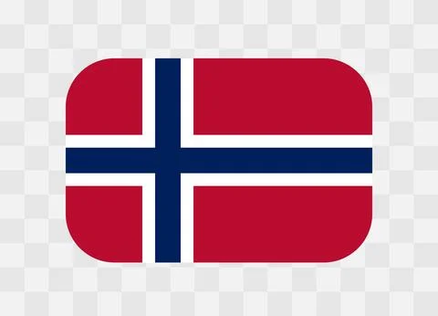 Rounded rectangle flag of Norway 스톡 일러스트
