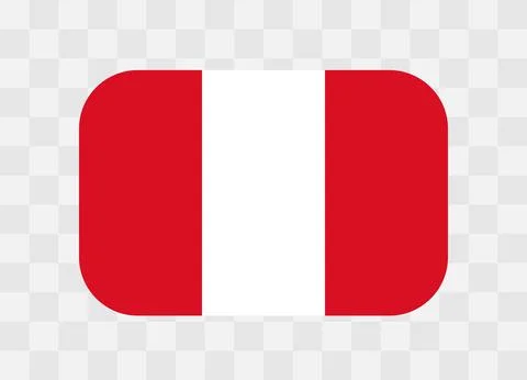 Rounded rectangle flag of Peru 스톡 일러스트