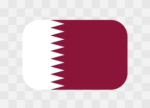 Rounded rectangle flag of Qatar イラスト素材