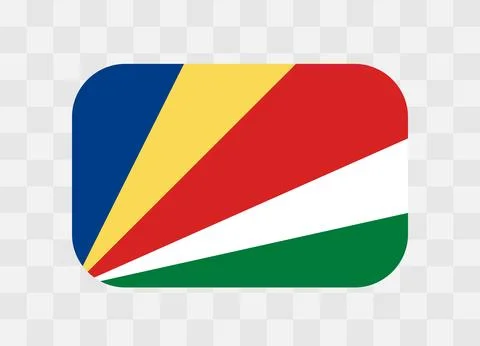 Rounded rectangle flag of Seychelles 스톡 일러스트