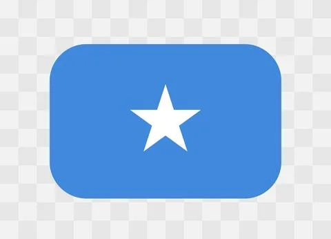Rounded rectangle flag of Somalia 스톡 일러스트