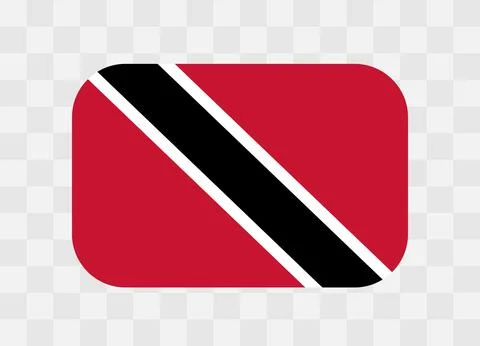Rounded rectangle flag of Trinidad and Tobago Stock Illustration