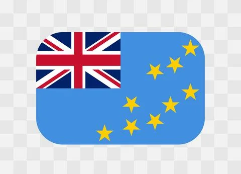 Rounded rectangle flag of Tuvalu Illustrazione stock
