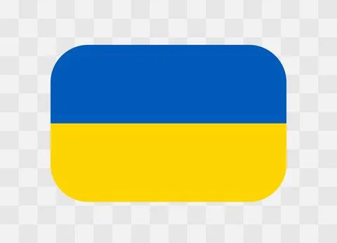 Rounded rectangle flag of Ukraine Stock Illustration