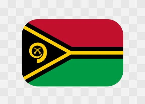 Rounded rectangle flag of Vanuatu イラスト素材