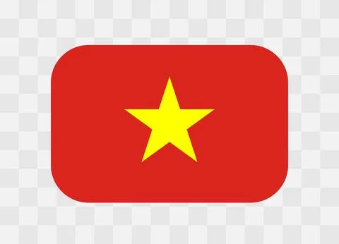 Rounded rectangle flag of Vietnam イラスト素材