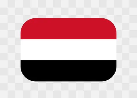 Rounded rectangle flag of Yemen イラスト素材