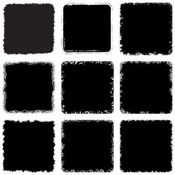 Rounded Rectangle Frame SetSet 스톡 일러스트