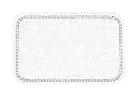 Rounded rectangle halftone frame with dotted texture for graphic design bor.. Stock Illustration