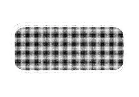 Rounded rectangle halftone frame with soft outer glow effect for UI design .. Ilustración de archivo