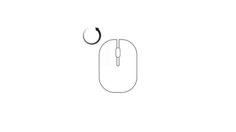 Rounded rectangle left button icon with a circular rotation arrow animation Stock Footage 335223076