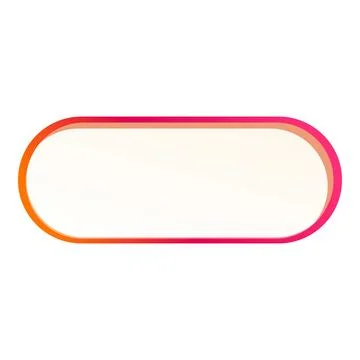 Rounded rectangle with orange and pink gradient border framing empty white space Stock Illustration