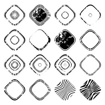 Rounded Rectangle Set Stock Illustration