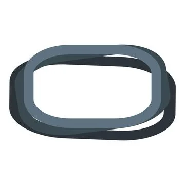 Rounded rectangle shape repeating creating pattern frame Stock Illustration